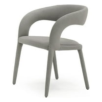 Modrest Faerron Modern Leatherette Upholstered Dining Chair in Gray