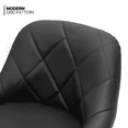 thumbnail image 6 of Monibloom Set of 2 Faux Leather 360 Degree Swivel Barstools Adjustable Height with Backrest & Footrest Kitchen Counter Height Chairs, Black, 6 of 11