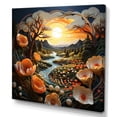 thumbnail image 2 of Designart "Sunset Golden Meadow composition I" Landscapes Wall Decor, 2 of 5