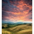 thumbnail image 3 of Ambesonne Colorful Duvet Cover Set, Tuscany Cypress Trees, Calking, Vermilion Khaki, 3 of 3