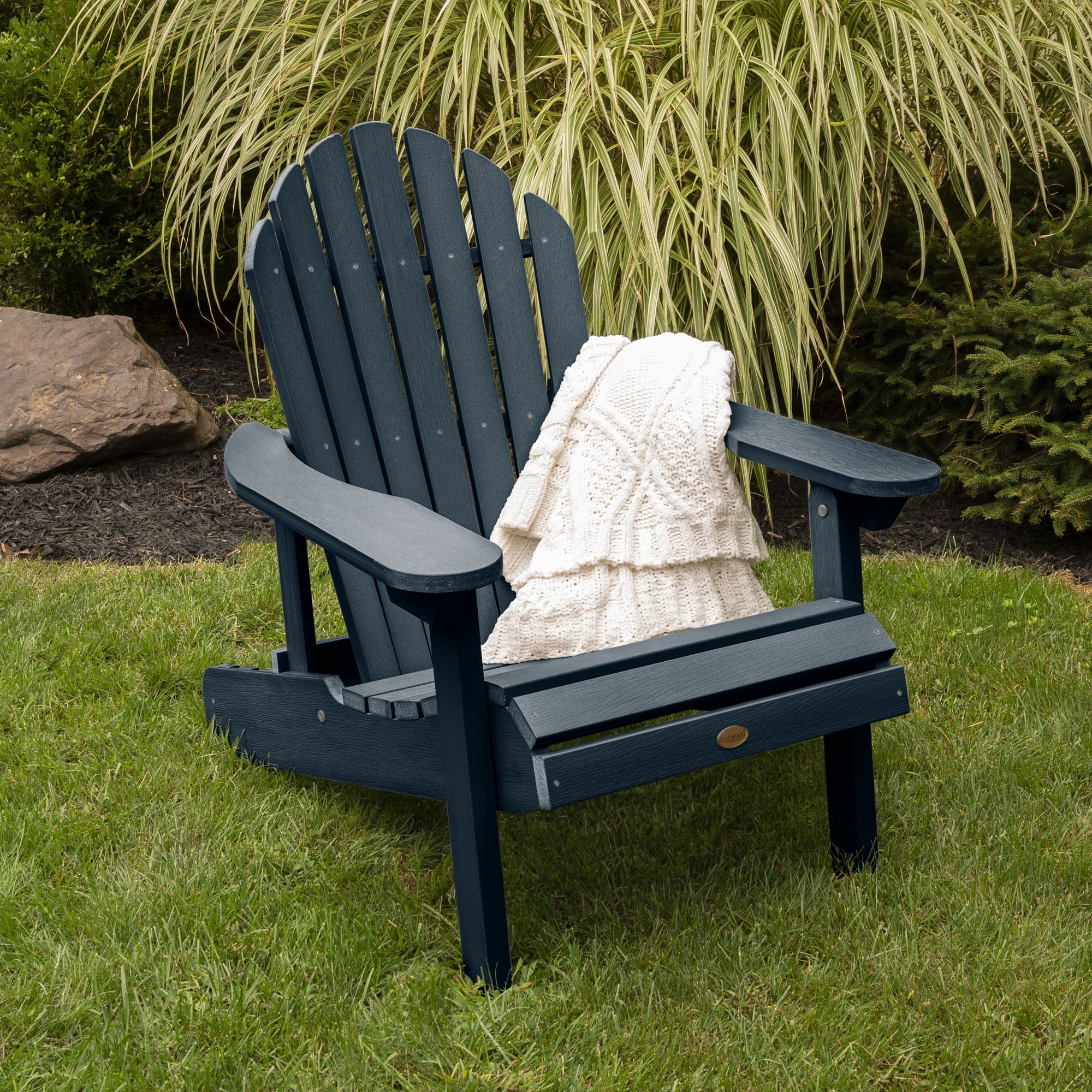 Highwood's Hamilton Adirondack Chair - Folding & Reclining, Outdoor, Eco-friendly, Synthetic Wood