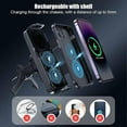 thumbnail image 5 of 2025 Upgrade High Intelligent Mobile Phone/Pad Holder, 2 in 1 Auto Rotating Phone Holder, Wireless Charging Dock, Smart Car Mount for Smartphone/Tablet/Foldable Device (Black), 5 of 8