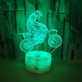 thumbnail image 5 of Lámpara LED 3D de motocicleta, estilo art déco, luces LED decorativas, control remoto, 7/16 colores cambiantes, alimentación por USB, regalo para niños, cumpleaños, Navidad, Halloween (grietas)., 5 of 5