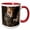Red/White, variant on 3drose, Ocelot, Mesquite Tree, Welder Wildlife Refuge, Tx - Na02 Rnu0718 - Rolf Nussbaumer, 11oz Two-tone Black Mug
