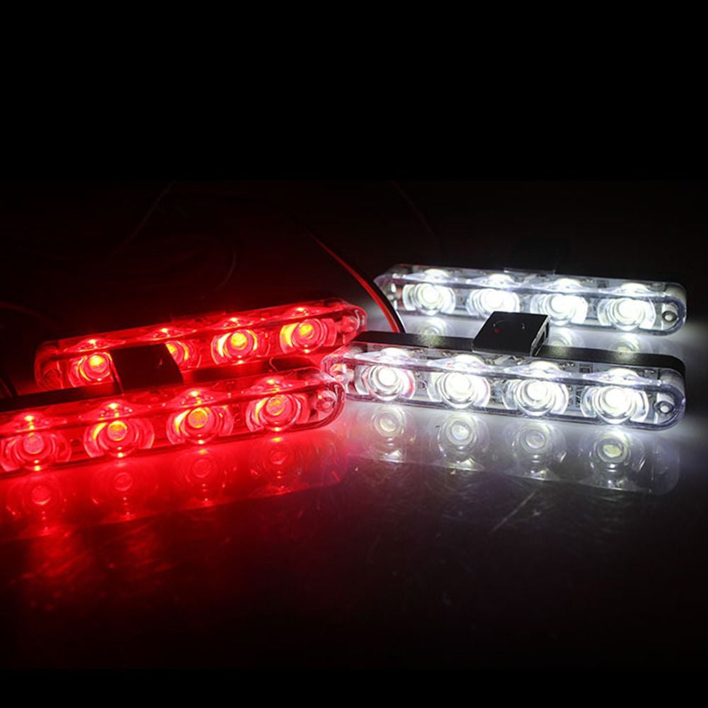 4 In 1 Red Blue Emergency Strobe Lights Police Lights With Wireless Control  Flash Signal Fireman Beacon Warning Lamp Flash LED