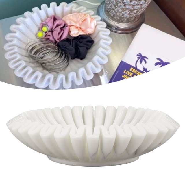 Cuenco de vieira antiguo ANGGREK Decorativo Para Flores 10 pulgadas Hecho A Mano