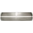 thumbnail image 3 of Titanium/Ss Titanium Brushed With Sterling Silver Inlay 6mm Band (Size 11.5) Made In China tb139-11.5, 3 of 5