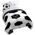 thumbnail image 1 of El juego de edredón infantil Jay Franco incluye sábanas y funda de almohada, juego de cama suave y acogedor para una decoración elegante de la habitación, blanco, Lionel Messi, reina de 7 piezas, 1 of 6