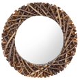 thumbnail image 1 of vidaXL Wall Mirror 60 cm Teak Round, 1 of 4