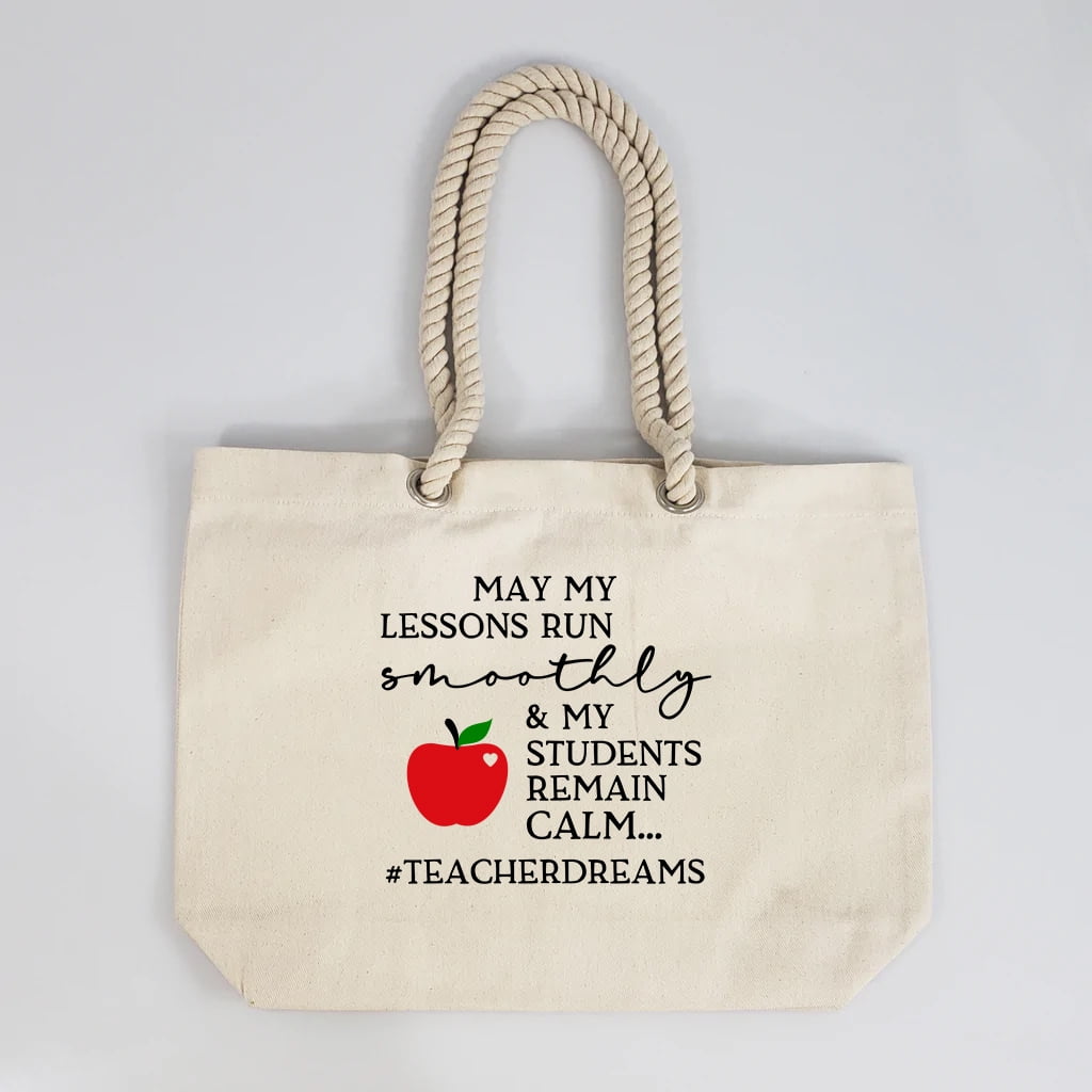 Large Teacher Tote Bag Teacher Dreams 2 Large Canvas Tote Shopper