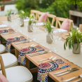 thumbnail image 3 of Colorful Boho Cloth Napkins, Watercolor Abstract Geometric Washable and Reusable Dinner Napkins Set of 6, Table Napkin for Kitchen Party Birthday Wedding Hotel Housewarming 20"x20", 3 of 8