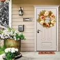 thumbnail image 3 of EUDIDV Decorative Faux Flowers Spring Leaf Wreath Plastic Artificial Plant Home Decoration Wreath Front Door Artificial Flowers, 3 of 7