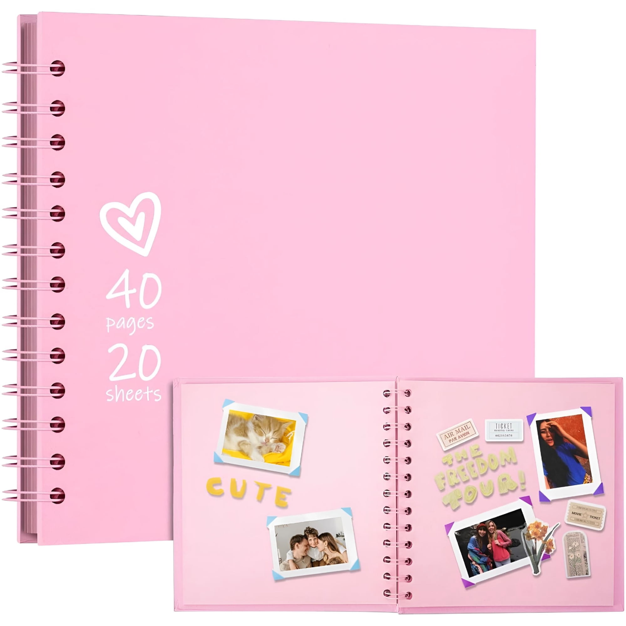 CCOCC 2026 New Baby Girl Memory Book First 5 Years Keepsake Pink Newborn Photo Album and Journal,For Baby Milestones,First-Year Memories,Family Keepsakes,Photo Storage,Gifts for New Parents.