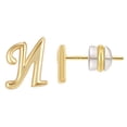 thumbnail image 2 of Heliisoer Boucles d'Oreilles Alphabet en Or avec Finition Plaquée Or pour Femmes, 2 of 3
