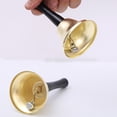 thumbnail image 5 of 2 piezas de adornos navideños, campanillas de mano, campanillas de servicio, mango de madera, campanas de metal diatónicas, percusión musical para decoración navideña del hogar, 5 of 5