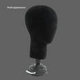 thumbnail image 3 of Maoww Foam Wig Holder Replacing Solid Color Flocking DIY Stable Smooth Stuffed Vivid Hat Display Stand Base Accessories Black, 3 of 6