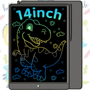 Adofi 14-inch LCD Writing Tablet for Kids, Etch a Sketch Writing Board for Kids, Toy Gifts for 1 2 3 Year Old Boys Girls Toddlers Kids, Kids Electronics Drawing Board, Travel Toys Learning Toys-Black