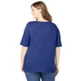 thumbnail image 2 of Woman Within Plus Size Perfect Elbow-Sleeve Square-Neck Tee, 2 of 5