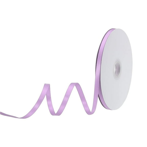 1/4" Wide Orchid Purple Double Faced Satin Ribbon - 100 Yards