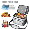 thumbnail image 5 of Lunch Box Pioneer Flower Floral Print Pattern Insulated Lunch Bag for Women Men,Medium Leakproof Lunchbox Cooler Bag Adjustable Strap,10 X 6.7 X 8 Inches, 5 of 6