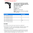 thumbnail image 2 of Front Left Lower Control Arm and Ball Joint Assembly - Compatible with 2014 - 2019 Nissan Versa Note 2015 2016 2017 2018, 2 of 2