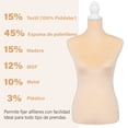 thumbnail image 3 of Maniquí Femenino de Costura Onof MTFAT Torso para Modistas Beige, 3 of 8