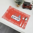 Christmas Pattern Place Mat, NonSlip Fabric Wedding Party Desktop