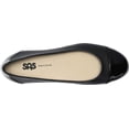 thumbnail image 2 of Zapatos SAS Scenic Cap Toe Balerinas Planas de Cuero Negro Brillante, 2 of 3