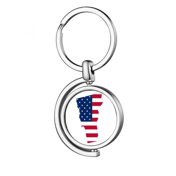 Vermont Rotating Keychain Metal Keyring Holder