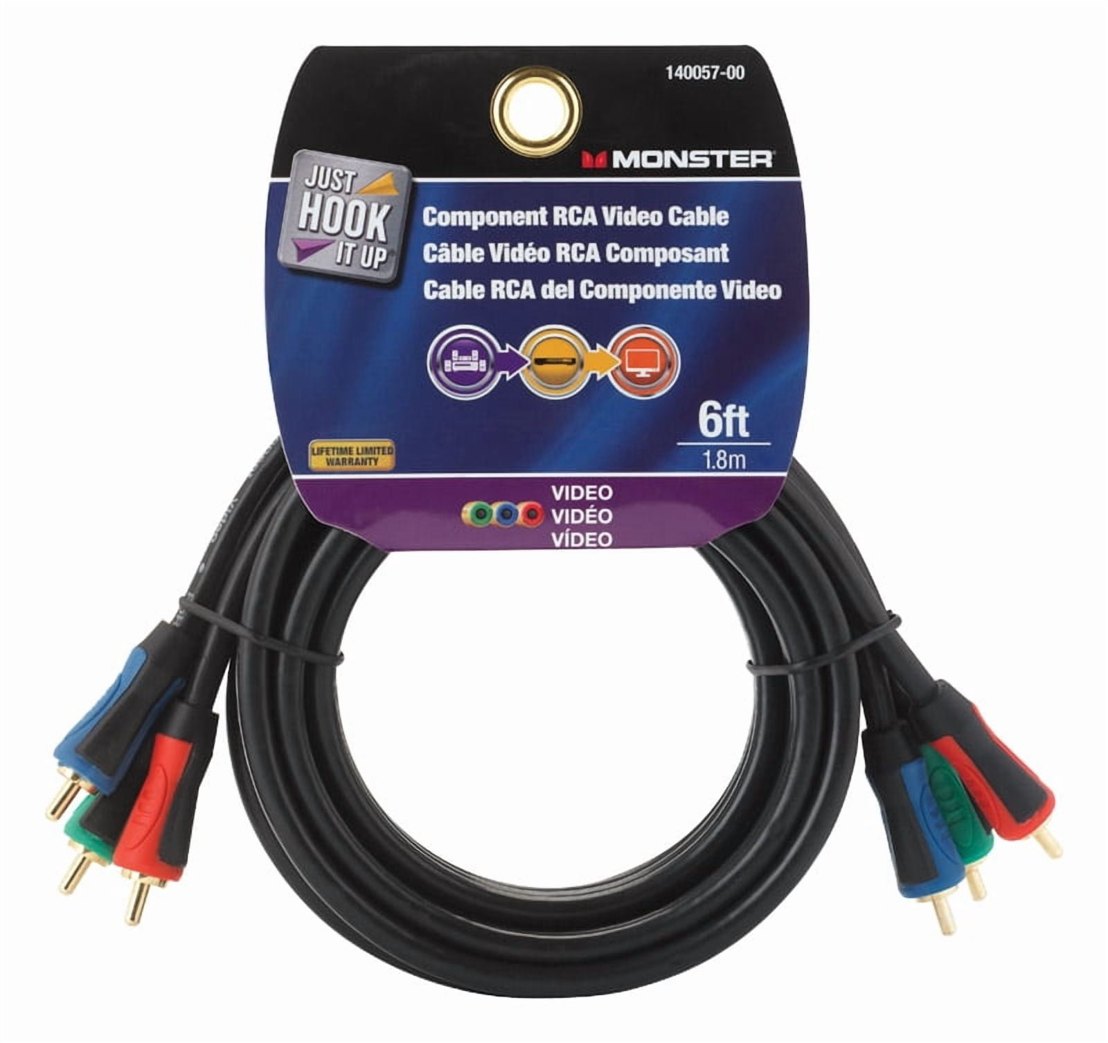 Monster Jhiu 140034-00 Black 50 ft. 75 Ohm Digital Video Coaxial