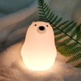thumbnail image 5 of Luz nocturna para niños, linda lámpara de silicona con forma de oso para bebés y niños pequeños, luz nocturna de animales para niños y niñas, luz nocturna blanda para dormitorio y habitación de niños, 5 of 5