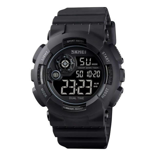 Reloj Hombre Skmei 1583 Digital Alarma Fecha Cronometro Color De La Malla Negro/negro