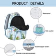 thumbnail image 4 of Nature Inspired Student Backpack with Mushroom and Flower Pattern Waterproof Scratch-Resistant Composite Oxford Cloth, Comfortable Adjustable Straps, Perfect for Student and Forest Lovers, 4 of 6