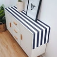 thumbnail image 5 of Navy Blue White Stripes Table Runner Home Wedding Table Flag Mat Table Centerpieces Decoration Party Dining Long Tablecloth, 5 of 7