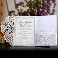thumbnail image 2 of 10PCS European style Laser Cut Wedding Invitations Cards Tri-Fold Lace Business invitation Cards Party Decoration, 2 of 3
