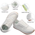 thumbnail image 3 of Ecetana Womens Retro Lace-Up Sneakers Mesh Upper Casual Walking Shoes, 3 of 7