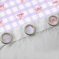 thumbnail image 4 of Homewish Dreamy Kawaii Ribbon Black Out Curtains, Purple Checkered Buffalo Curtains Pack of 2 (42x63 Each), Teens Kids Girls Bedroom Curtains, Curtains Blackout Decor, 4 of 6