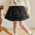 thumbnail image 6 of ATOGUTA Junior Girls Skirts Velvet Stretch Mini Flared Pleated Skater Skirt Size 3T-14, Black, 6 of 6
