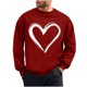 thumbnail image 4 of TaTaai Men's Valentine Heart Print Long Sleeve Round Neck Pullover, Valentine's Day Gift, Casual Sports Activewear Top Gift, 4 of 6