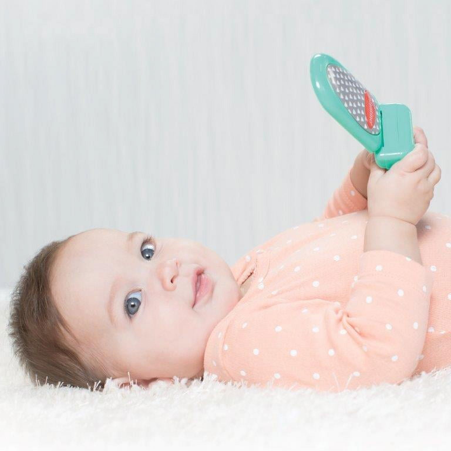 (3 pack) Infantino Flip & Peek Fun Learning Phone Baby Sensorial Toy, 6-12 Months, Teal