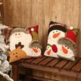 thumbnail image 4 of Decoración navideña Papá Noel Muñeco de nieve Familia Navidad Almohada Festival de año nuevo Regalo Cojín decorativo para el hogar Methold JR0930-01, 4 of 7