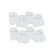 Gerber Baby & Toddler Neutral Wiggle-Proof No Show Socks, 8-Pack, (6/12M - 5T)