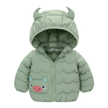 

Youmylove Toddler Boys Girls Winter Coat Cartoon Cow Hooded Jacket Thicken Windproof Warm Outwear Cute Clothing