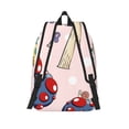 thumbnail image 2 of Lsque Mushroom Pattern Canvas Daypack, Durable Backpack, High-quality Versatile Backpack,Vintage Compact Backpack-Medium, 2 of 6