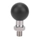 thumbnail image 2 of Cabeza Cabeza De Bola De 1,5 Pulgadas Con Rosca De 1/2 Varilla De Tornillo De Acero Inoxidable Montaje De Bola De Goma Uso Con Biela Y Base, 2 of 7