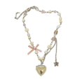 thumbnail image 1 of Collar con lazo en forma de corazón para mujer, estilo punk grunge, joyería estética, código de producto 48605, 1 of 5