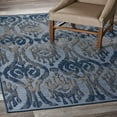 thumbnail image 4 of 5â€™ x 7â€™ Blue Ogee Pattern Indoor Outdoor Area Rug, 4 of 9