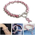 thumbnail image 1 of Ribbon Awareness Bracelet for Cancer Support | Product Title Ribbon Rope Bracelet for and Awareness on Platform Competitors', 1 of 8