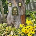 thumbnail image 6 of Glow In The Dark Fairy Door, Resin Garden Elf Ornament, Magical Miniature Door Decor, DIY Fairy Garden Accessory, Outdoor Indoor Decoration, 6 of 9