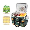 thumbnail image 2 of FORMRS Insulated Cooler Bag 24 Cans Capacity Soft Leakproof Lunch Box with Side Pockets, Floral Orange Pattern, 2 of 7
